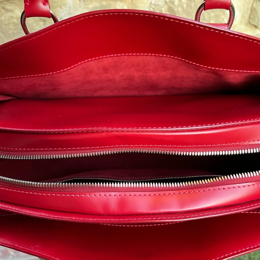 Louis Vuitton red epi leather pont neuf PM handbag preowned condition - Picture 4 of 17